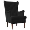 vidaXL fauteuil Noir Velours