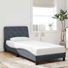 vidaXL Cadre de lit sans matelas gris fonc&eacute; 90x200 cm velours