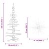 vidaXL Arbre de No&euml;l en bois Marron 150 cm Bois massif en pin