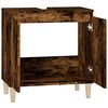 vidaXL Meuble d'évier chêne fumé 58x33x60 cm bois d'ingénierie