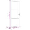 vidaXL Porte int&eacute;rieure 83x201,5 cm Blanc Verre mat et aluminium