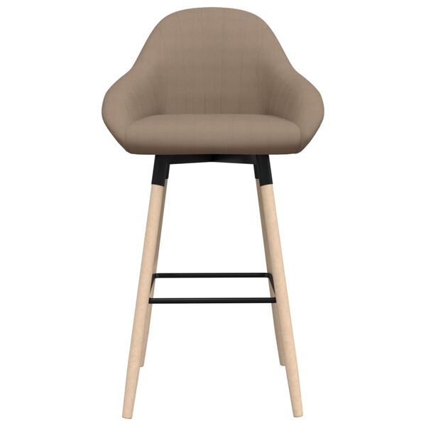 vidaXL Tabouret de bar Taupe Tissu