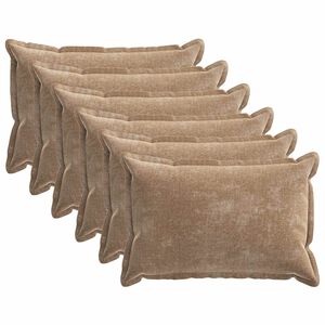 vidaXL Housse de coussin 6 pcs HOUTEN Marron 40 x 60 cm Tissu Chenille