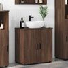 vidaXL Cabinet de salle de bain avec porte Ch&ecirc;ne brun 61 x 35 x 64 cm