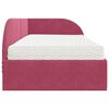 vidaXL Cadre de lit d'angle avec matelas 2 pcs Rouge Velours