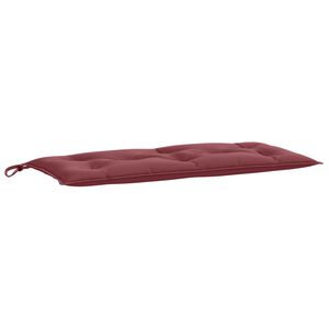 vidaXL Coussin de banc de jardin rouge bordeaux m&eacute;lang&eacute; tissu