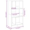 vidaXL Bibliothèque chêne fumé 57x28,5x107,5 cm bois d'ingénierie