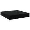 vidaXL &Eacute;tag&egrave;re murale flottante 2 pcs Noir brillant 40x23x3,8 cm MDF