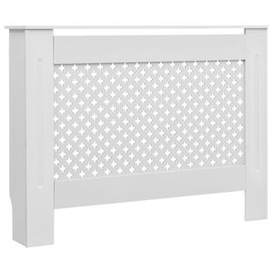vidaXL Cache-radiateur Blanc 112x19x81,5 cm MDF