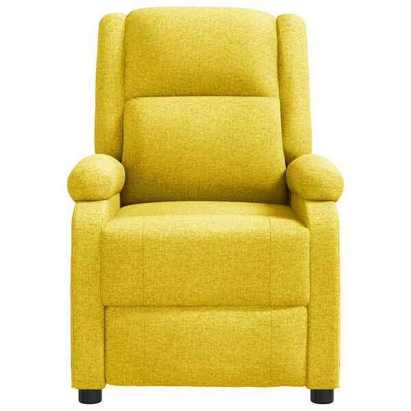 vidaXL Fauteuil inclinable Jaune Tissu