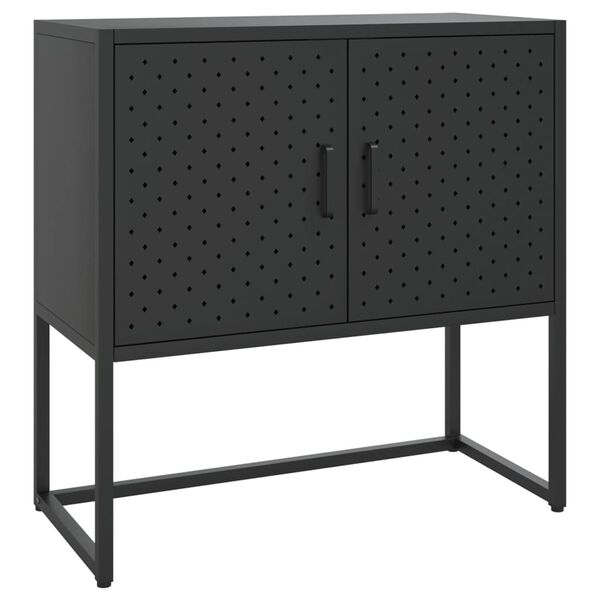 vidaXL Buffet Noir 75x35x75 cm Acier
