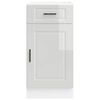 vidaXL Armoire de cuisine Porto blanc brillant bois ing&eacute;nierie