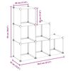 vidaXL Cubes de rangement 6 pcs Transparent PP