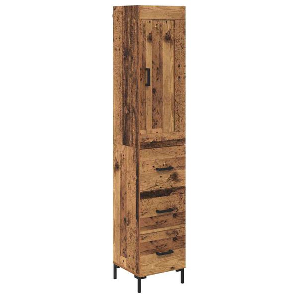 vidaXL Haut Armoire Bois Ancien 34,5 x 34 x 180 cm Bois d'ing&eacute;nierie