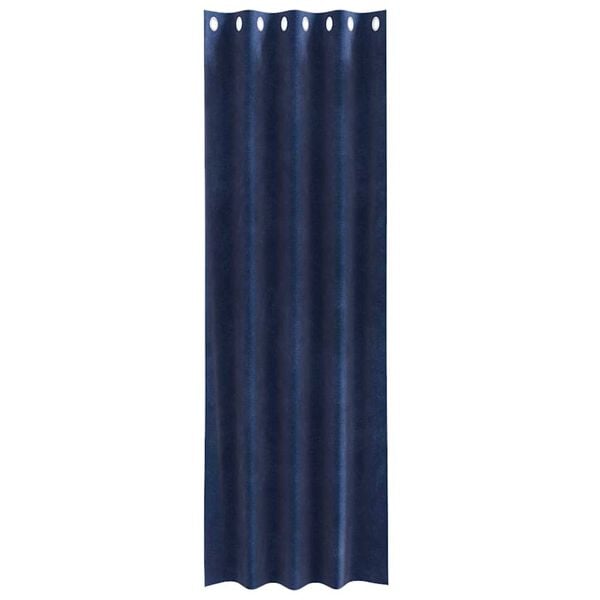 vidaXL Rideaux occultants 2 pcs Bleu foncé 140 x 260 cm Velours