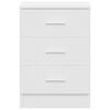 vidaXL Tables de chevet 2 pcs Blanc 38x35x56 cm Bois d'ing&eacute;nierie