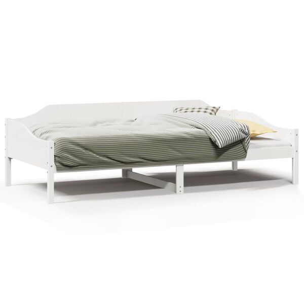 vidaXL Cadre de lit sans matelas blanc 90x190 cm bois de pin massif