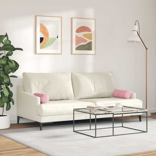 vidaXL Coussins d'accent 2 pcs Rose Ø 15 x 40 cm