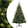 vidaXL Arbre de No&euml;l artificiel en silicone flexible 300 LEDs Vert