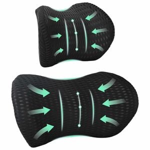 vidaXL Coussin cervical, Coussin dorsal Noir Mousse &agrave; m&eacute;moire de forme