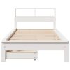 vidaXL Lit biblioth&egrave;que sans matelas blanc 90x200cm bois de pin massif