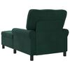 vidaXL Chaise longue avec coussin Vert fonc&eacute; 91 x 157 x 91 cm Velours