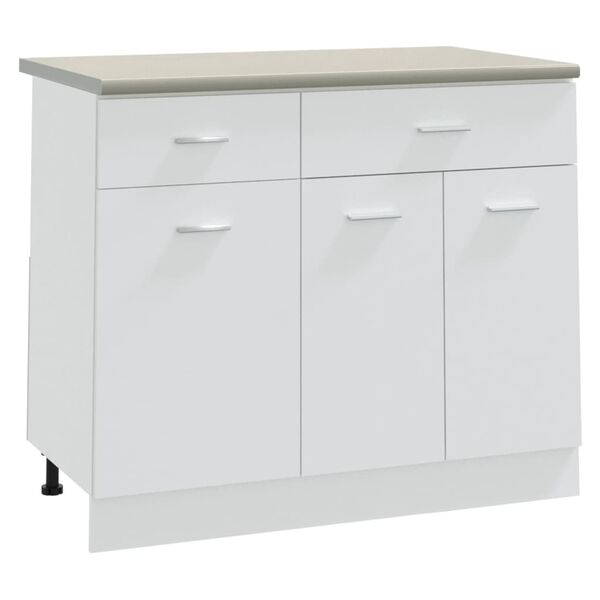 vidaXL Comptoir de cuisine Cr&egrave;me 100x60x2,8 cm Agglom&eacute;r&eacute;