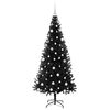 vidaXL Sapin de Noël avec 300 LED avec support Noir 180 cm PVC