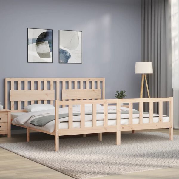 vidaXL Cadre de lit sans matelas 200x200 cm bois massif de pin