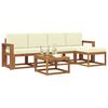vidaXL Ensemble de canap&eacute;s d'ext&eacute;rieur 6 pcs Naturel et Cr&egrave;me