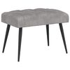 vidaXL Banc avec capitonnage bouton Gris clair 60 x 40 x 45 cm Velours