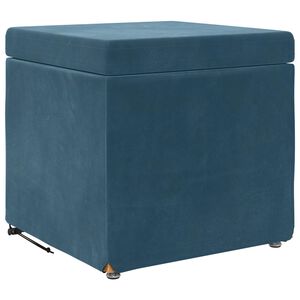 vidaXL Tabouret Bleu 41 x 41 x 40 cm Velours et Bois Composite