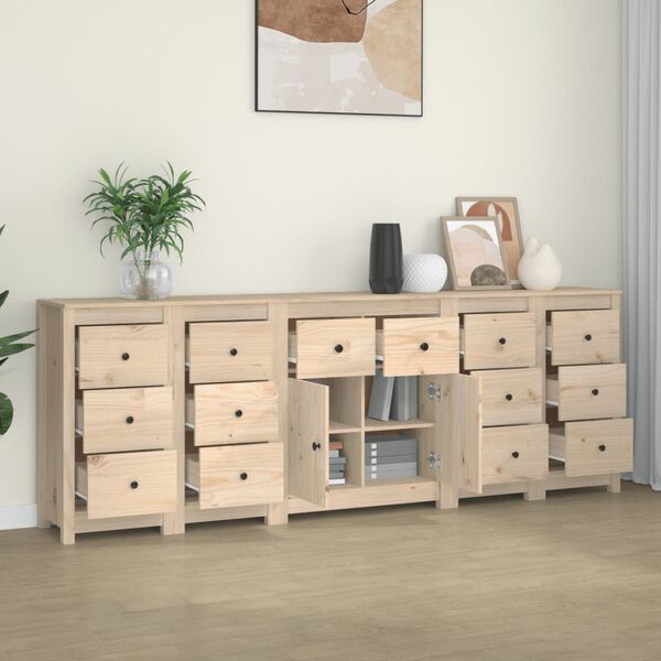 vidaXL Buffet 230x35x80 cm Bois massif de pin