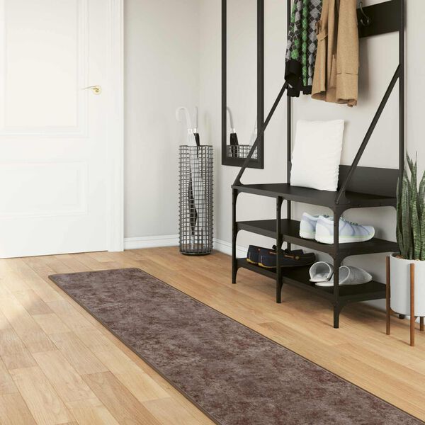 vidaXL Coureur de Tapis MARSA Gris 400 x 50 cm Polyester et PVC