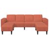 vidaXL Canap&eacute; Rouge orange 250 x 188 x 76 cm Tissu en velours c&ocirc;tel&eacute;