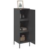 vidaXL Buffet haut noir 36x39x113 cm acier