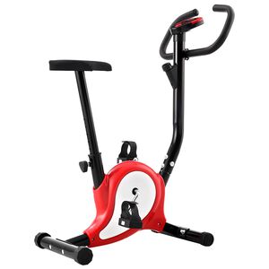 vidaXL V&eacute;lo d'appartement avec r&eacute;sistance &agrave; courroie Rouge