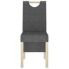 vidaXL Chaises &agrave; manger lot de 4 gris fonc&eacute; tissu