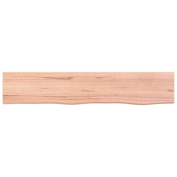 vidaXL Étagère murale marron clair 100x20x4cm bois chêne massif traité