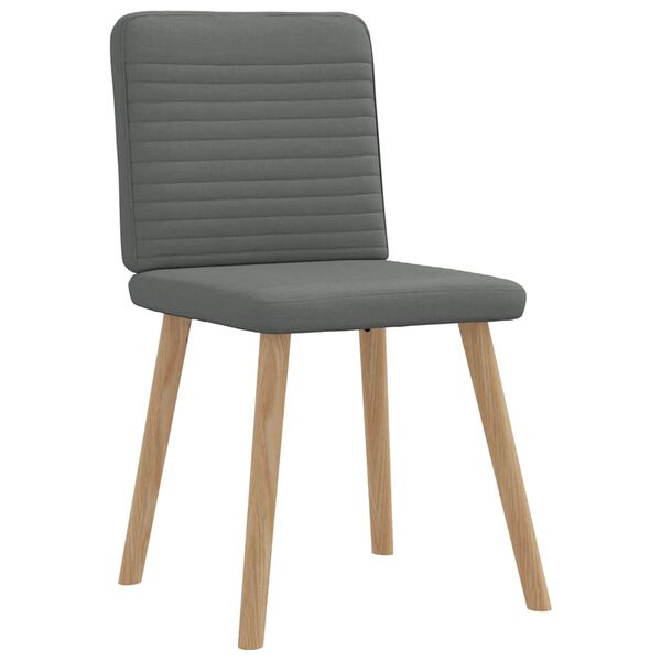 vidaXL Chaises à manger lot de 6 gris foncé tissu