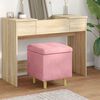 vidaXL Pouf de rangement avec coussin Rose 40 x 40 x 45 cm Velours