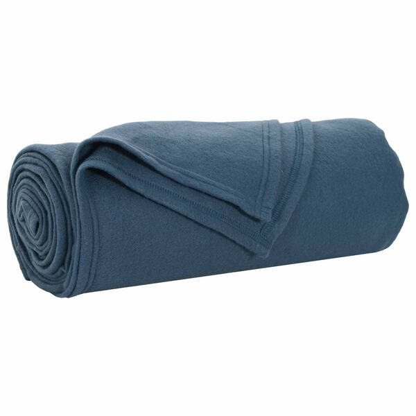 vidaXL Couvertures &agrave; jeter 6 pcs Bleu marine 240 x 220 cm Toison