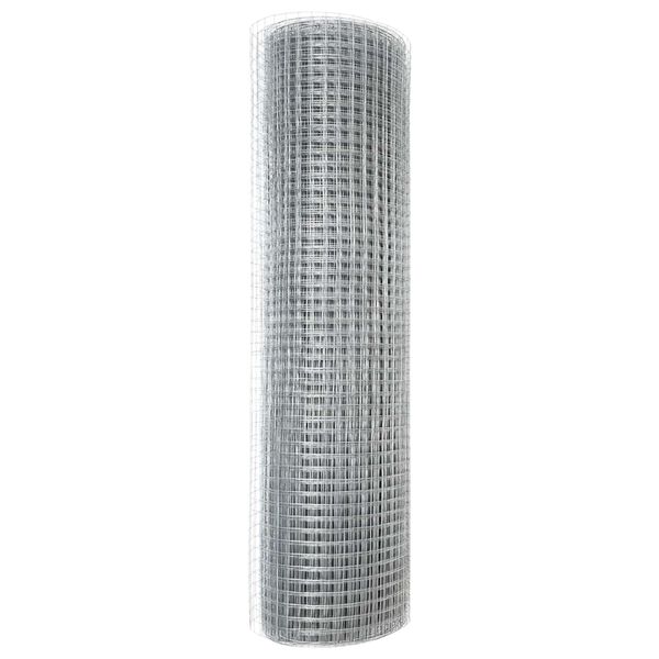 vidaXL Cl&ocirc;ture en fil soud&eacute; Argent 0.6 x 10 m