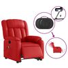 vidaXL Fauteuil inclinable de massage &eacute;lectrique rouge similicuir