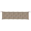 vidaXL Coussins de banc jardin lot de 2 taupe 180x50x7 cm tissu Oxford