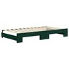 vidaXL Lit de jour et gigogne et matelas vert fonc&eacute; 100x200 cm velours
