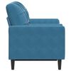 vidaXL Canapé 2 places avec oreillers décoratifs bleu 120 cm velours