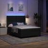 vidaXL Lit &agrave; Ressorts avec Matelas LED Noir 140 x 190 cm Velours