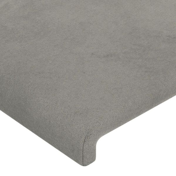 vidaXL Tête de lit Gris clair 90x5x78/88 cm Velours
