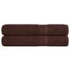 vidaXL Serviettes FROGN 2 pcs marron 100x200 cm 360 g/m&sup2;